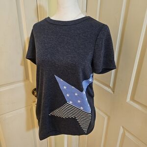 Navy Blue Star Graphic T-Shirt